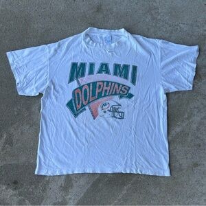 Vintage Miami Dolphins NFL Tee Men’s XL USA Made Distressed